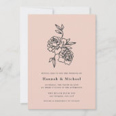 Secret Garden Wedding Invitation | Blush Kaart (Voorkant)