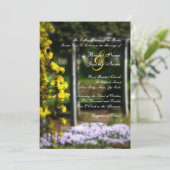 Secret Garden Wedding Invitation Kaart (Staand voorkant)