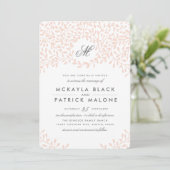 Secret Garden Wedding Invite - Blush Kaart (Staand voorkant)