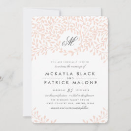 Secret Garden Wedding Invite - Blush Kaart