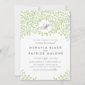 Secret Garden Wedding Invite - Green Kaart (Voorkant)