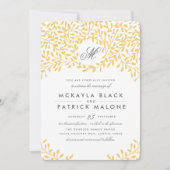Secret Garden Wedding Invite - Mustard Kaart (Voorkant)