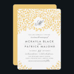 Secret Garden Wedding Invite - Mustard Kaart<br><div class="desc">Elegant mustard yellow floral bruiloft design door Shelby Allison. Klik de verbinding hieronder om het volledige Geheime Collectie van de Garde te uitzichten dat passende uitnodigingen,  rsvp kaarten,  postzegels en meer omvat.</div>