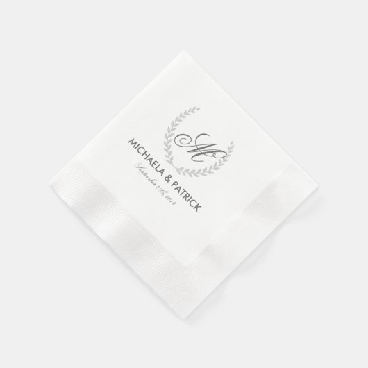 Secret Garden Wedding Monogram Servetten (Hoek)