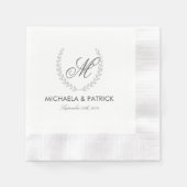 Secret Garden Wedding Monogram Servetten (Voorkant)