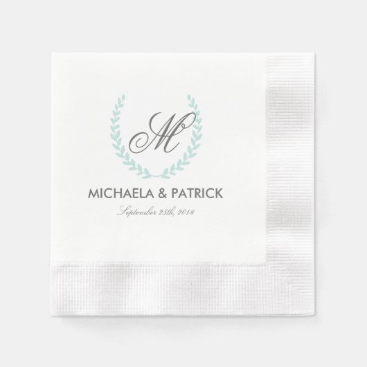 Secret Garden Wedding Monogram Servetten (Voorkant)