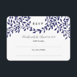 Secret Garden Wedding RSVP - marine<br><div class="desc">Elegant marvy blue bruiloft is ontworpen door Shelby Allison. Klik de verbinding hieronder om het volledige Geheime Collectie van de Garde te uitzichten dat passende uitnodigingen,  rsvp kaarten,  postzegels en meer omvat.</div>
