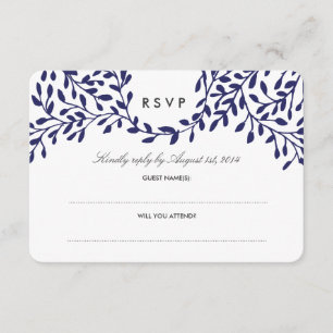 Secret Garden Wedding RSVP - marine Kaartje