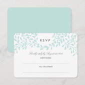 Secret Garden Wedding RSVP - Mint Kaartje (Voorkant / Achterkant)