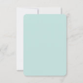 Secret Garden Wedding RSVP - Mint Kaartje (Achterkant)