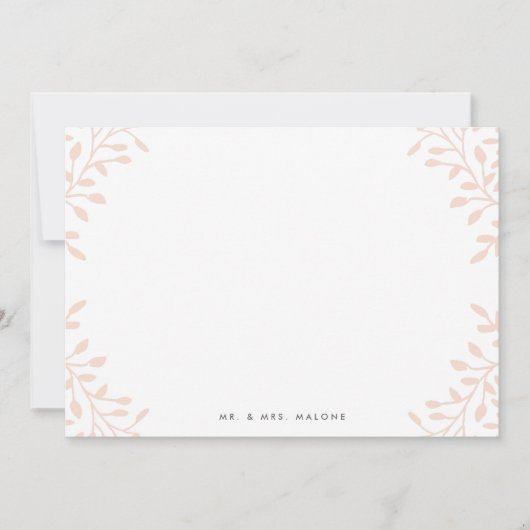 Secret Garden Wedding Stationery - Blush Notitiekaartje (Voorkant)