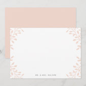 Secret Garden Wedding Stationery - Blush Notitiekaartje (Voorkant / Achterkant)