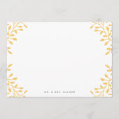 Secret Garden Wedding Stationery - Mustard Yellow Notitiekaartje (Voorkant)