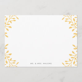Secret Garden Wedding Stationery - Mustard Yellow Notitiekaartje