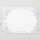 Secret Garden Wedding Stationery - Orchid Paars Notitiekaartje (Voorkant)