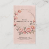 Secret Garden Wedding Weekend Info Informatiekaartje (Achterkant)