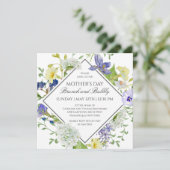 Secret Garden Wildbloemen Moederdag Brunch Kaart (Staand voorkant)