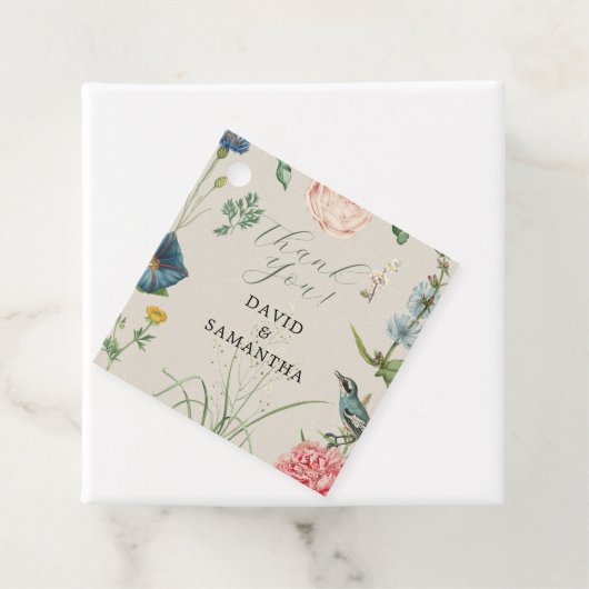 Secret Garden Wildflower Lijst 2 Bedankjes Labels (In situ)