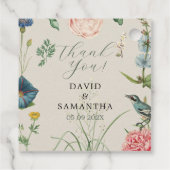 Secret Garden Wildflower Lijst 2 Bedankjes Labels (Achterkant)