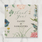 Secret Garden Wildflower Lijst 2 Bedankjes Labels (Voorkant)