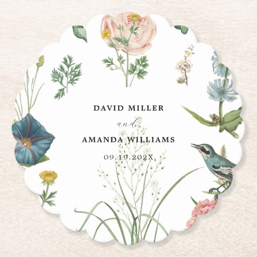 Secret Garden Wildflower Lijst Kartonnen Onderzetters (Voorkant)