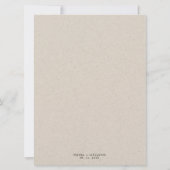 Secret Garden WildFlowers Lijst bruiloft Menu Kaart (Achterkant)