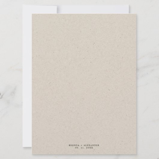 Secret Garden WildFlowers Lijst bruiloft Menu Kaart (Achterkant)