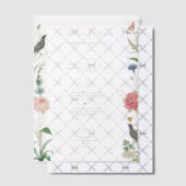 Secret Garden WildFlowers Lijst bruiloft Menu Vellum Uitnodigingen (Offset (Uitnodiging))
