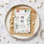 Secret Garden WildFlowers Lijst Save The Date Kaart