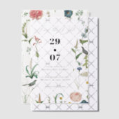 Secret Garden WildFlowers Lijst Save The Date Vellum Uitnodigingen (Offset (Uitnodiging))
