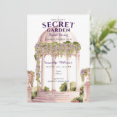 Secret Garden Wisteria  Gazebo Bruidsshow Kaart (Staand voorkant)
