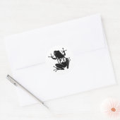 Secret Heart "GO" Flying Frog Classic Ronde Sticker (Envelop)