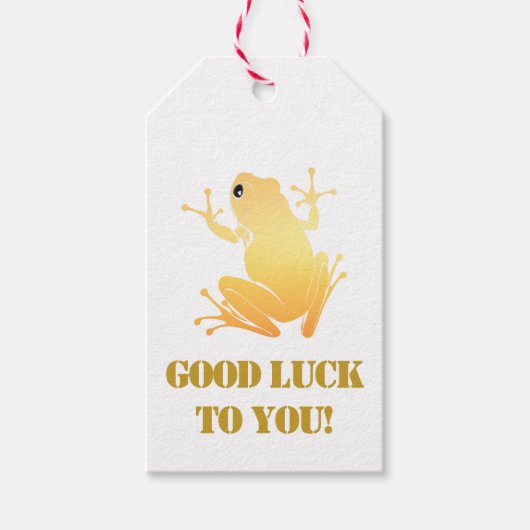 Secret Heart -Gold Flying Frog Classic Cadeaulabel (Voorkant)
