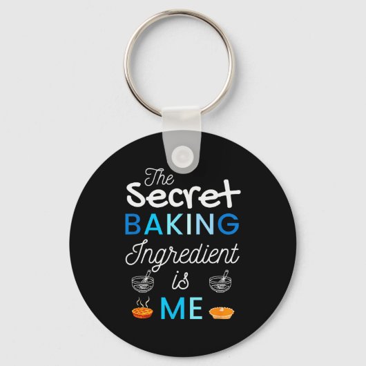 Secret Ingredient Is Me Funny Retro Cooking Baking Sleutelhanger (Voorkant)