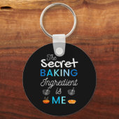 Secret Ingredient Is Me Funny Retro Cooking Baking Sleutelhanger (Voorkant)