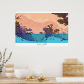 Secret Island Pixel art diorama Poster (Keuken)