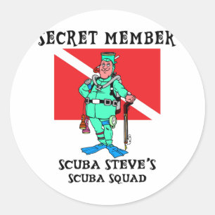Secret Member SCUBA Steve Ronde Sticker