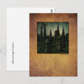 Secret Moonrise Garden Art Briefkaart (Voorkant / Achterkant)