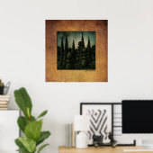 Secret Moonrise Garden Art Poster (Thuiskantoor)