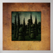 Secret Moonrise Garden Art Poster (Voorkant)