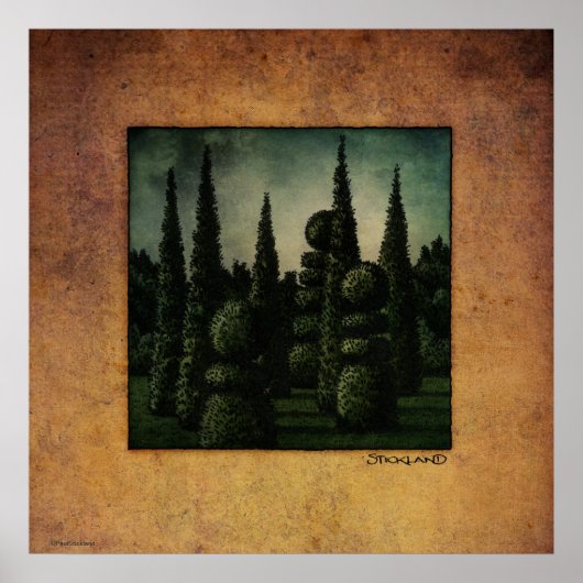 Secret Moonrise Garden Art Poster (Voorkant)