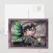 Secret Place Fairy met kaars Briefkaart (Voorkant / Achterkant)