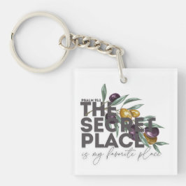 Secret Place Psalm 91 Christelijk T-shirt Sleutelhanger