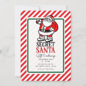 Secret Santa Christmas Holiday Gift Exchange Party Kaart (Voorkant)