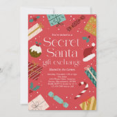 Secret Santa Gift Exchange Holiday Party Kaart (Voorkant)