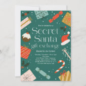 Secret Santa Gift Exchange Holiday Party Kaart (Voorkant)