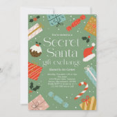 Secret Santa Gift Exchange Holiday Party Kaart (Voorkant)