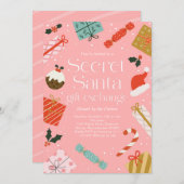 Secret Santa Gift Exchange Holiday Party Kaart (Voorkant / Achterkant)