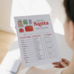 Secret Santa Gift Exchange-vragenlijst Flyer<br><div class="desc">Maak Secret Santa cadeau winkelen een stuk eenvoudiger met deze feestelijke printbare blad! Bestel zoveel 8, 5x11 Secret Santa-vragenlijsten als je nodig hebt - en laat iedereen er een invullen! Eenmaal ingevuld - verzamel de lakens - en laat iedereen willekeurig een nieuw vel selecteren om te kiezen wie hun Secret...</div>