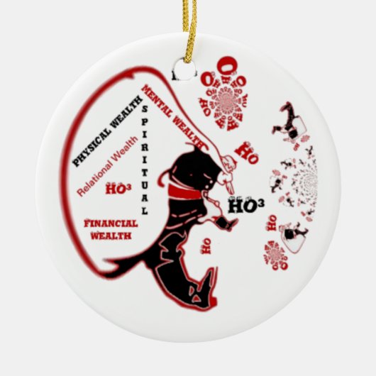 Secret Santa Gift – Welvaart & Rijkdom Keramisch Ornament (Voorkant)